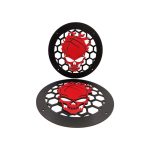 سفارش تک و عمده قاب میدرنج طرح دار جمجمه آتشین جنس چوب mdf اندازه 10 اینچ برند Rasa