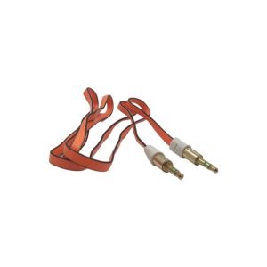کابل AUX فلت باریک حاشیه دار سر پلاستیکی 1 متری